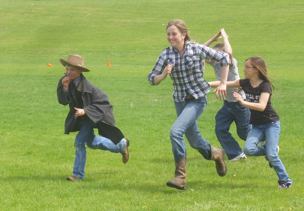 Students play a running game that demonstrates the role of habitat in supporting animal species. The game also depicts the natural ebb and flow of population demographics in the wild.